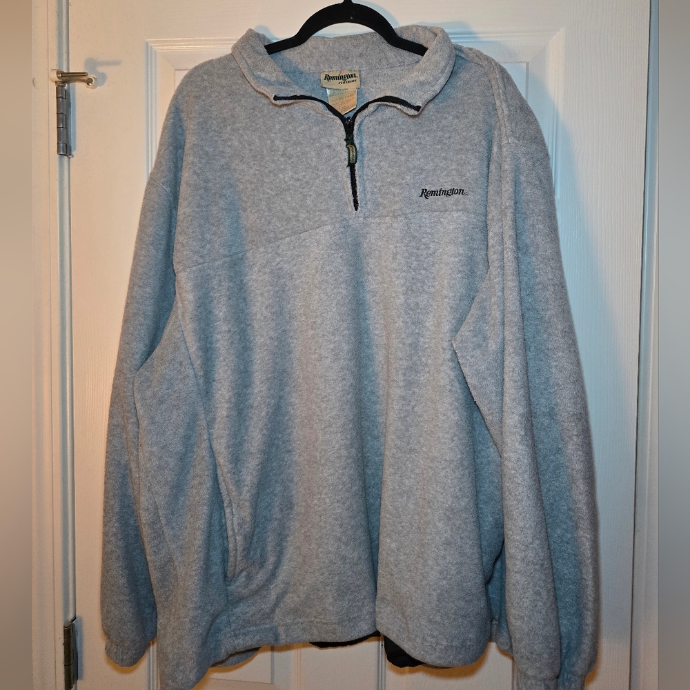 Vintage Remington Gray Fleece Men's Sweater Size 2xl